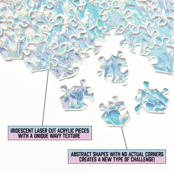 The Clearly Impossible Puzzle - Crystal Edition Iridescent Irregular Textured Puzzle 161 Pieces