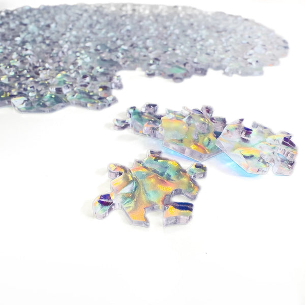 The Clearly Impossible Puzzle - Crystal Edition Iridescent Irregular Textured Puzzle 161 Pieces